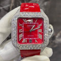 CUSTOM CARTIER DIAMOND WATCH  (watch + FREE $750 15pt Tennis Chain)