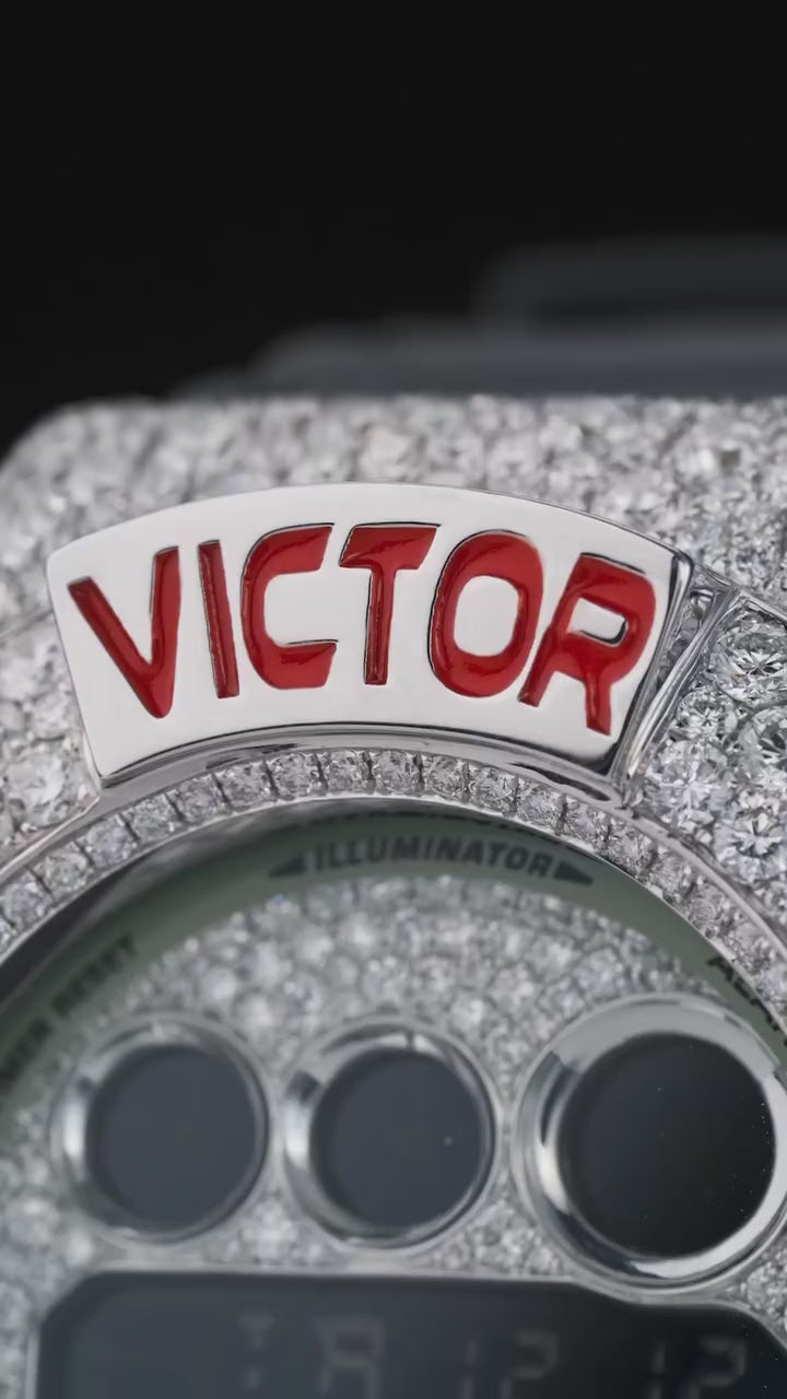 Bespoke Custom Identity Watch (G-Shock DW6900 Edition)  (watch + FREE $750 15pt Tennis Chain)