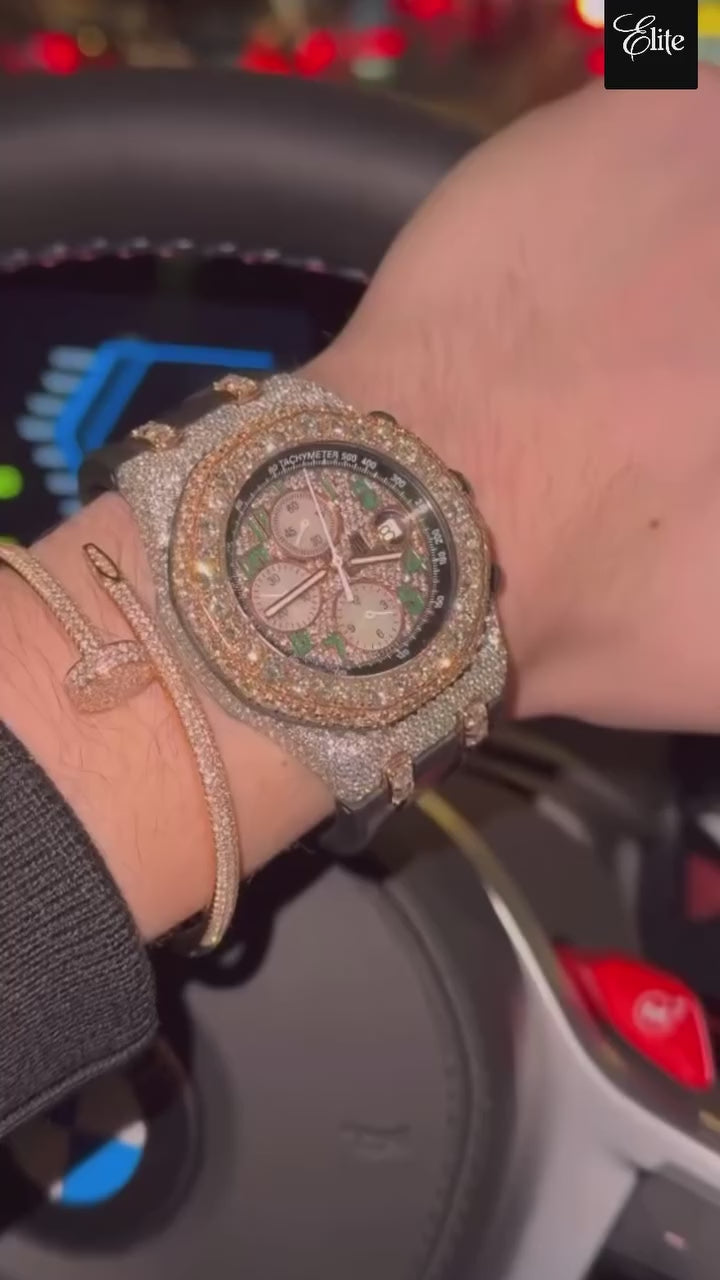 AP ROYAL OAK OFFSHORE VVS DIAMONDS (FREE $3500 VVS Lab-Grown Earring Set INCLUDED) 24