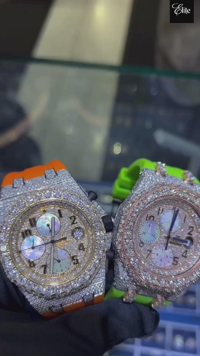 AP ROYAL OAK OFFSHORE VVS DIAMONDS (FREE $3500 VVS Lab-Grown Earring Set INCLUDED) 26