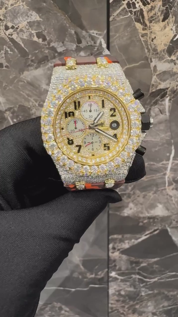 AP ROYAL OAK OFFSHORE VVS DIAMONDS (FREE $3500 VVS Lab-Grown Earring Set INCLUDED) 4