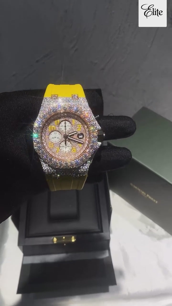 AP ROYAL OAK OFFSHORE VVS DIAMONDS (FREE $3500 VVS Lab-Grown Earring Set INCLUDED) 12