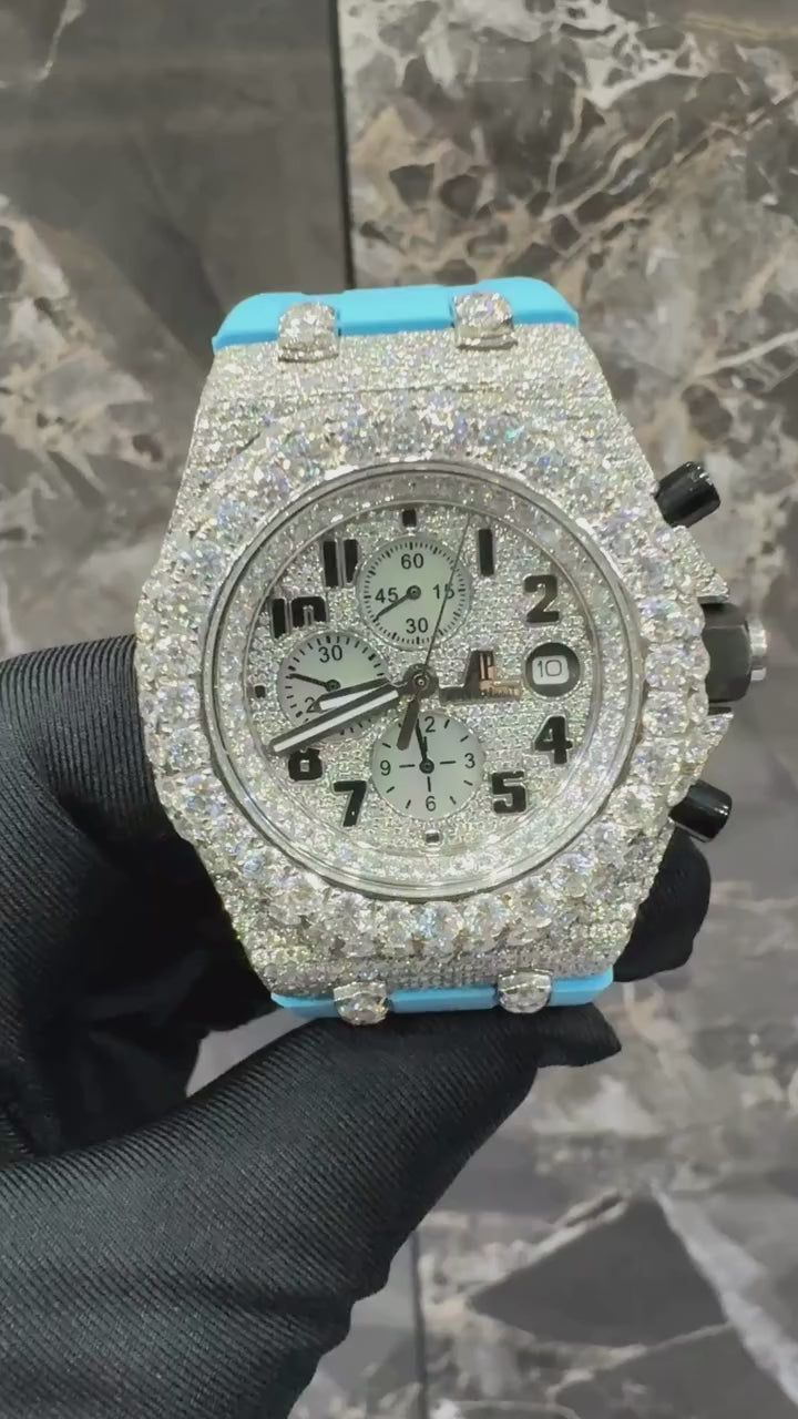 AP ROYAL OAK OFFSHORE VVS DIAMONDS (FREE $3500 VVS Lab-Grown Earring Set INCLUDED) 9