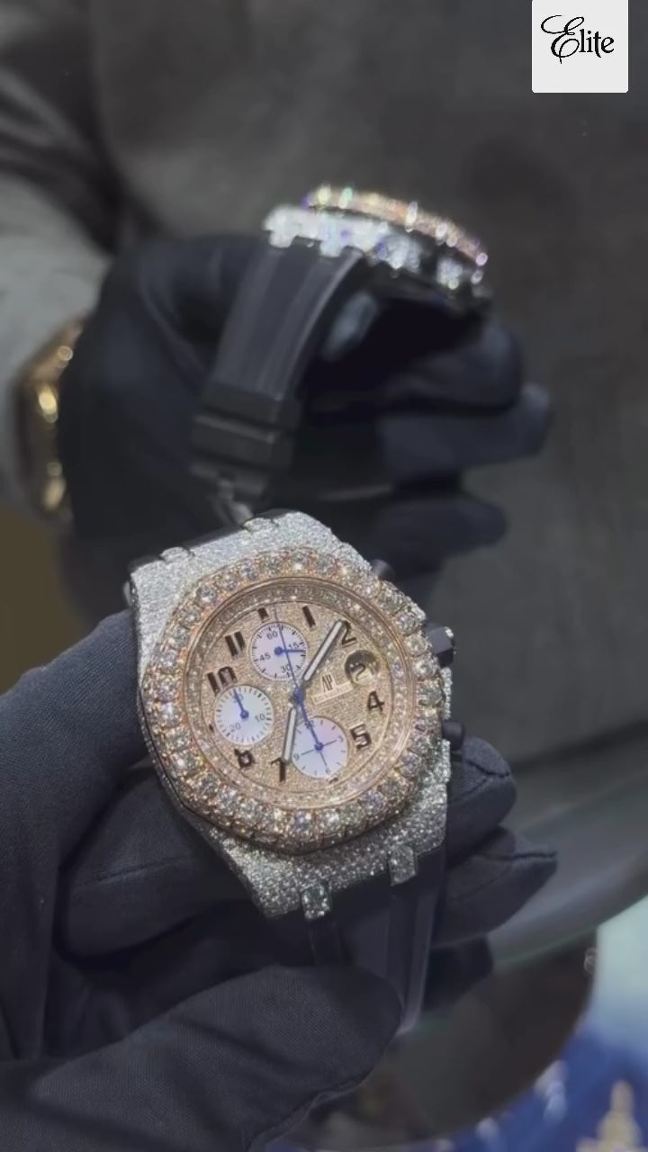 AP ROYAL OAK OFFSHORE VVS DIAMONDS (FREE $3500 VVS Lab-Grown Earring Set INCLUDED) 6