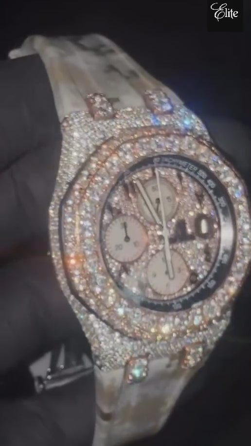 AP ROYAL OAK OFFSHORE VVS DIAMONDS (FREE $3500 VVS Lab-Grown Earring Set INCLUDED) 122