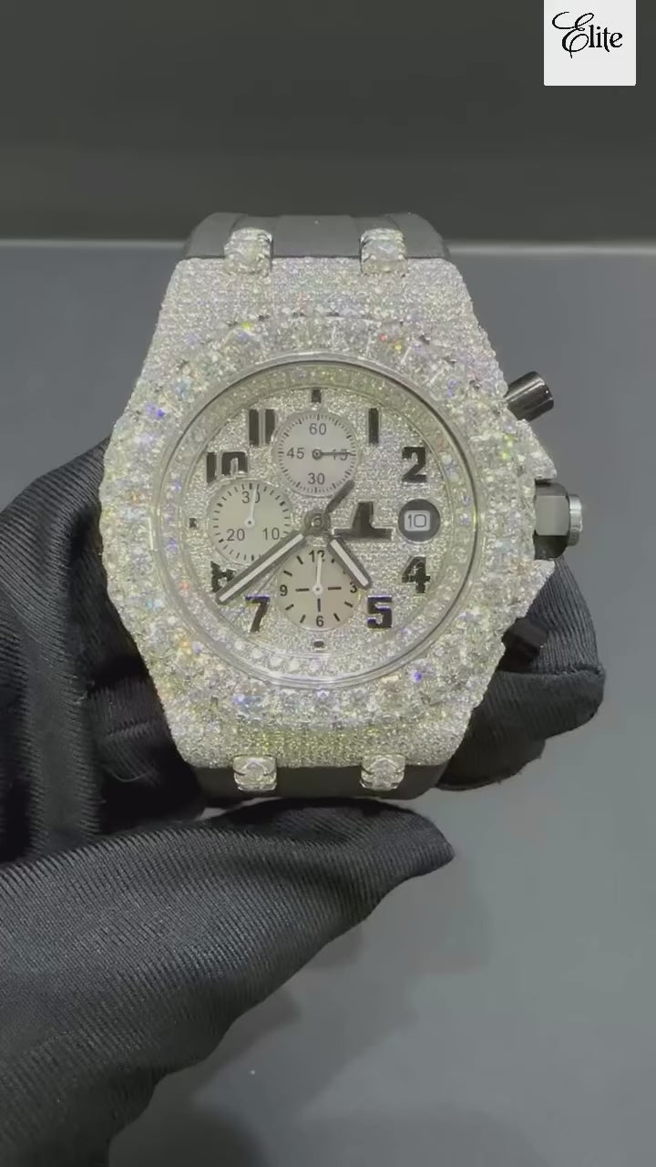 AP ROYAL OAK OFFSHORE VVS DIAMONDS (FREE $3500 VVS Lab-Grown Earring Set INCLUDED) 8