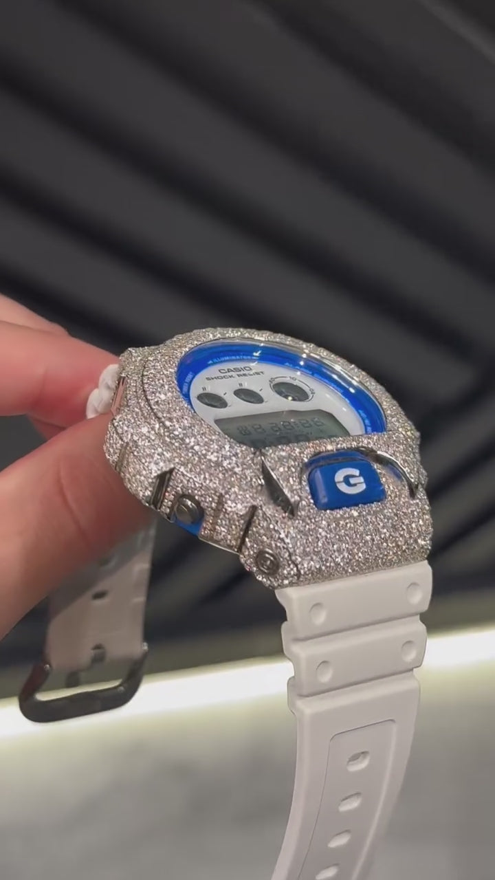 G-Shock DW6900 White/Blue Dial