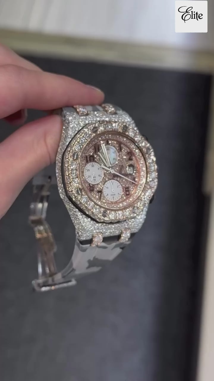 AP ROYAL OAK OFFSHORE VVS DIAMONDS (FREE $3500 VVS Lab-Grown Earring Set INCLUDED) 122
