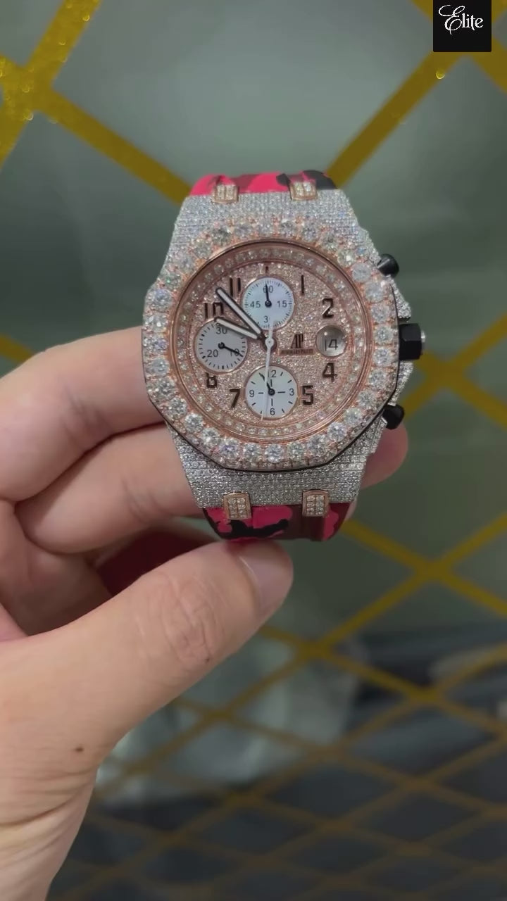AP ROYAL OAK OFFSHORE VVS DIAMONDS (FREE $3500 VVS Lab-Grown Earring Set INCLUDED) 14