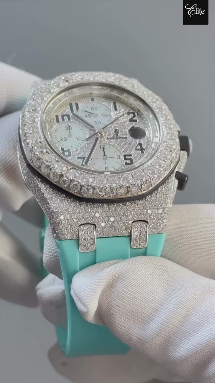 AP ROYAL OAK OFFSHORE VVS DIAMONDS (FREE $3500 VVS Lab-Grown Earring Set INCLUDED) 28
