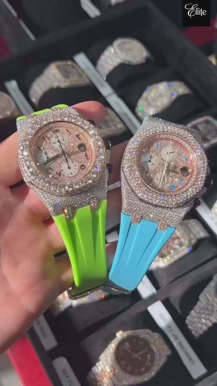 AP ROYAL OAK OFFSHORE VVS DIAMONDS (FREE $3500 VVS Lab-Grown Earring Set INCLUDED) 23
