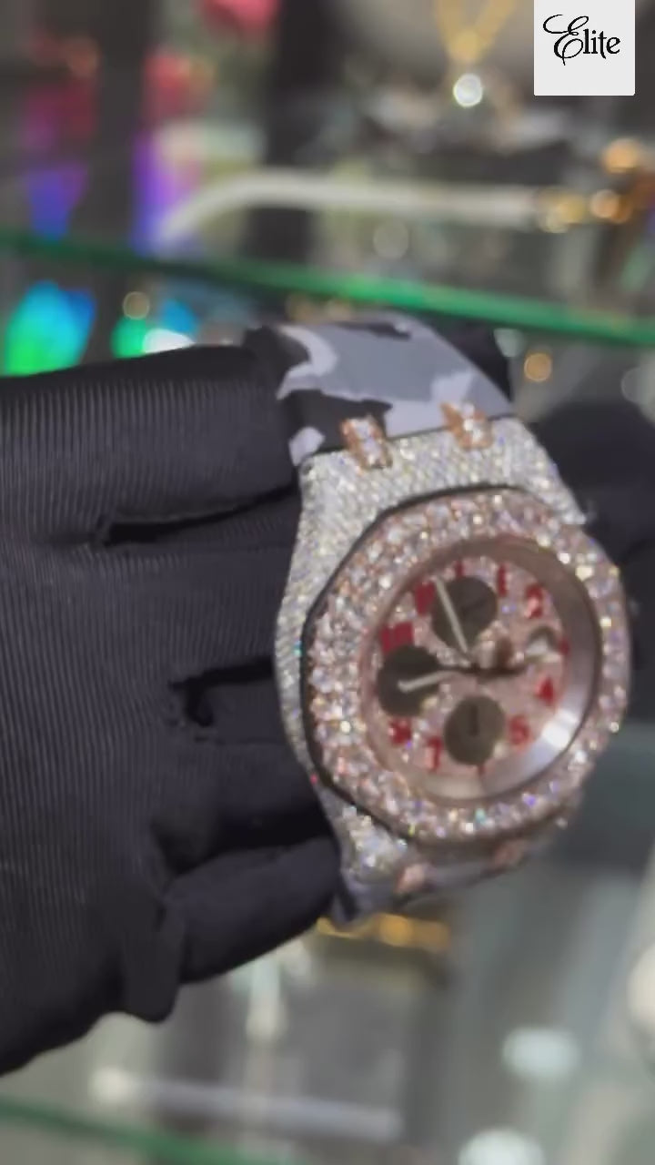 AP ROYAL OAK OFFSHORE VVS DIAMONDS (FREE $3500 VVS Lab-Grown Earring Set INCLUDED) 13