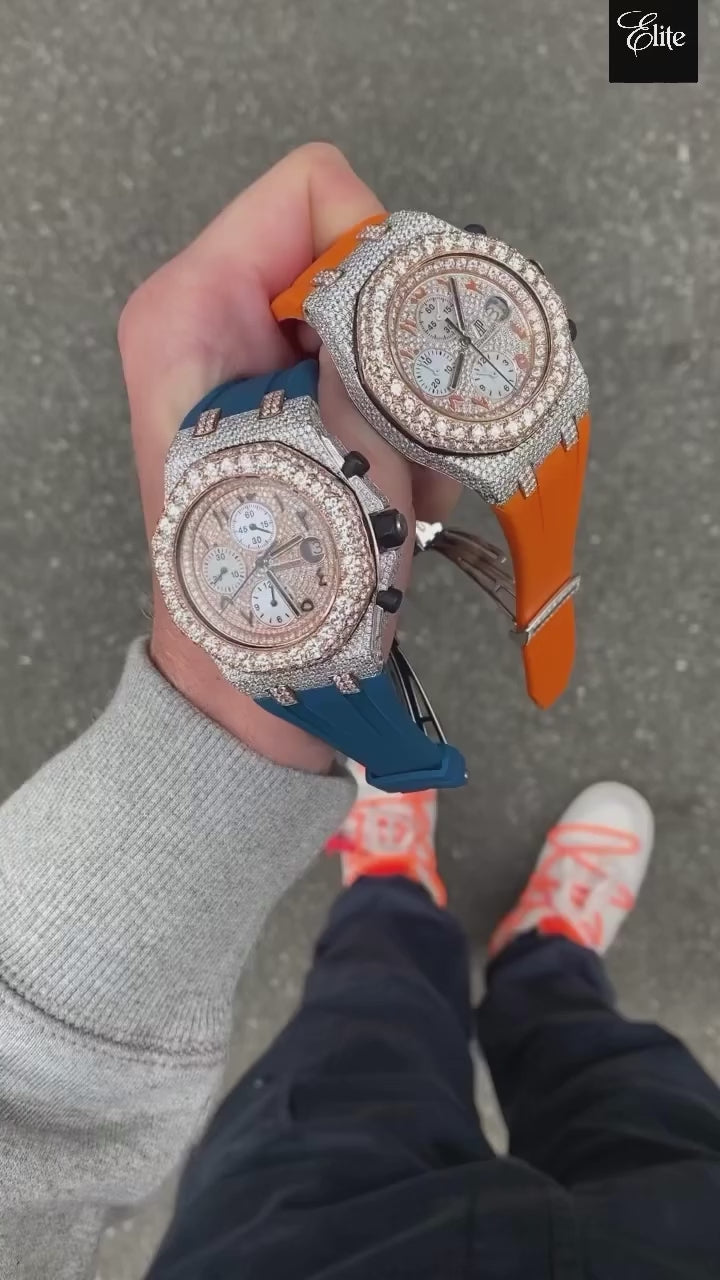 AP ROYAL OAK OFFSHORE VVS DIAMONDS (FREE $3500 VVS Lab-Grown Earring Set INCLUDED) 15