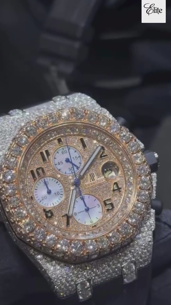 AP ROYAL OAK OFFSHORE VVS DIAMONDS (FREE $3500 VVS Lab-Grown Earring Set INCLUDED) 6