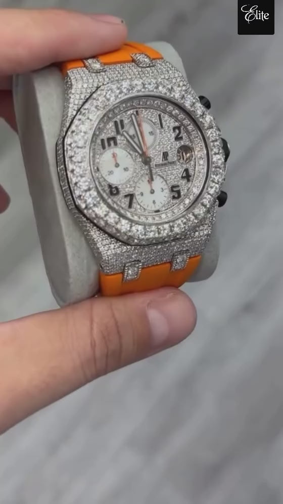 AP ROYAL OAK OFFSHORE VVS DIAMONDS (FREE $3500 VVS Lab-Grown Earring Set INCLUDED) 12