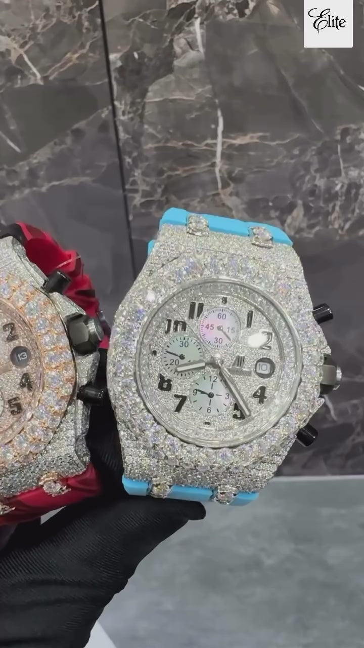 AP ROYAL OAK OFFSHORE VVS DIAMONDS (FREE $3500 VVS Lab-Grown Earring Set INCLUDED) 9