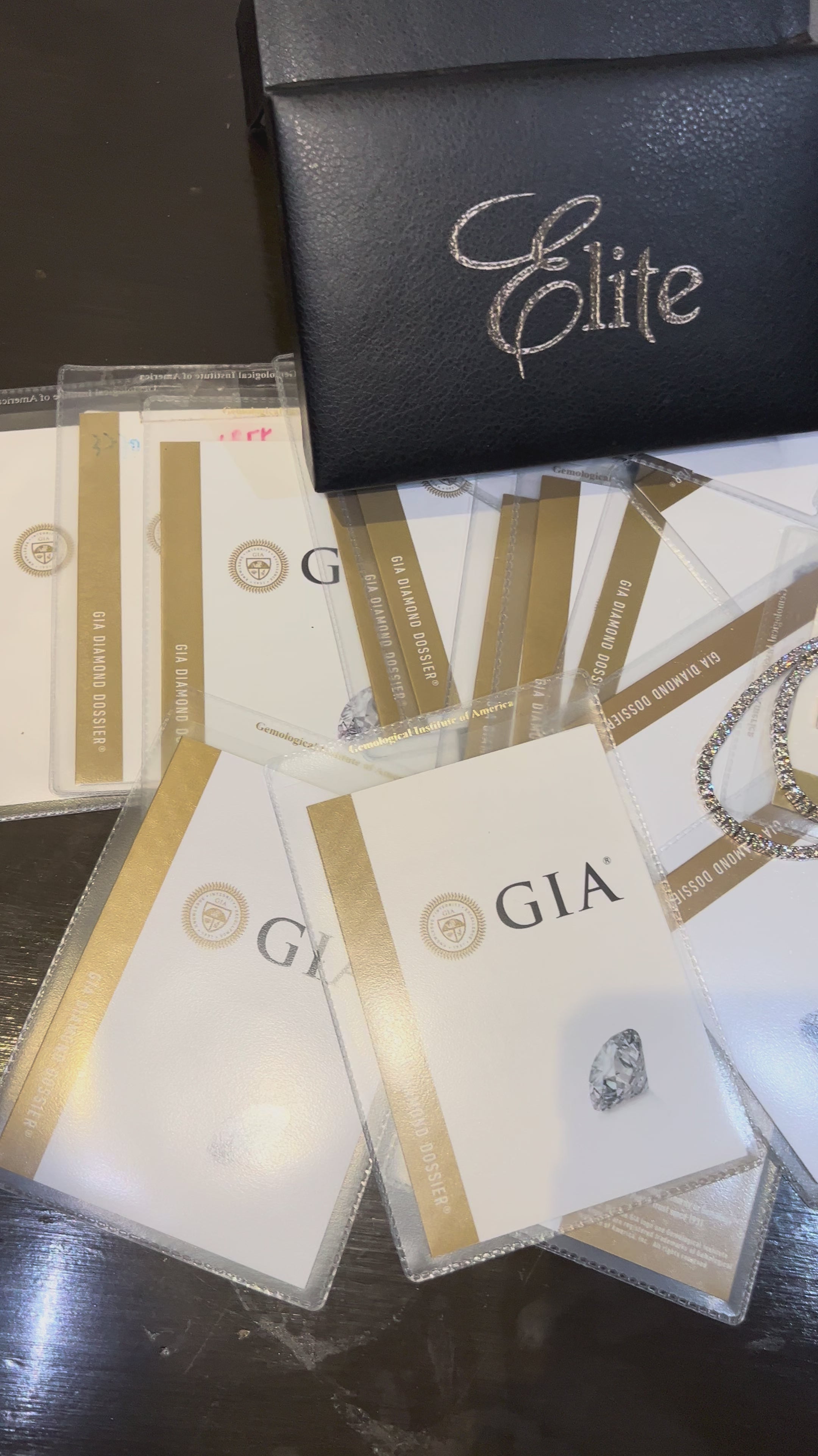 Tennis chain .30CT GIA 3EX DEF VVS-VS STONES