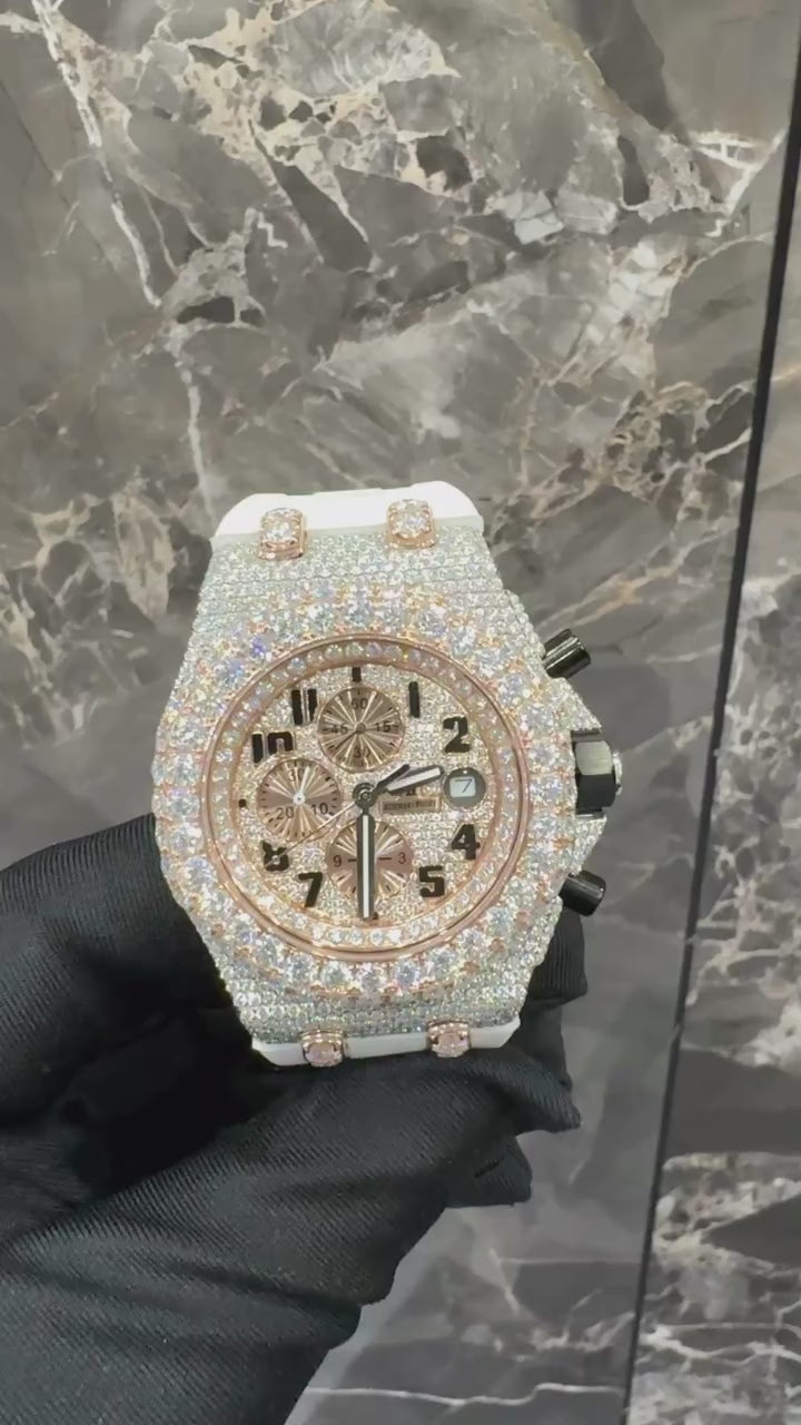 AP ROYAL OAK OFFSHORE VVS DIAMONDS (FREE $3500 VVS Lab-Grown Earring Set INCLUDED) 5