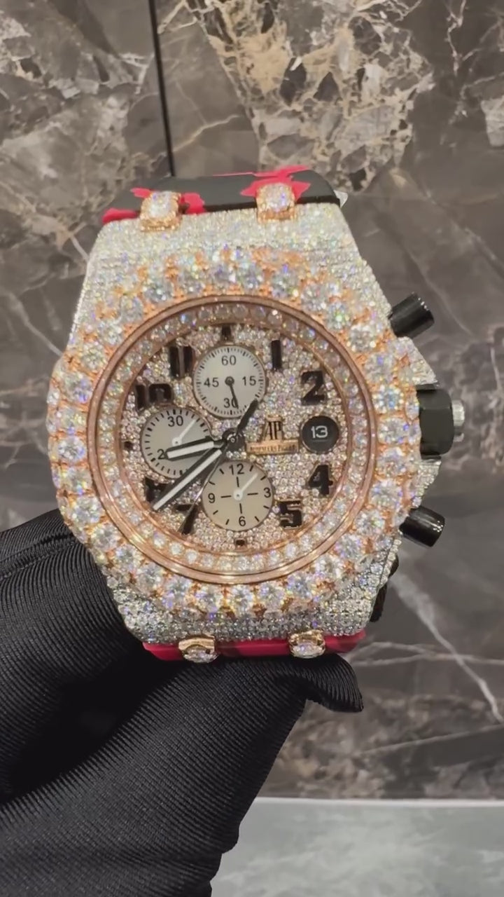 AP ROYAL OAK OFFSHORE VVS DIAMONDS (FREE $3500 VVS Lab-Grown Earring Set INCLUDED) 3